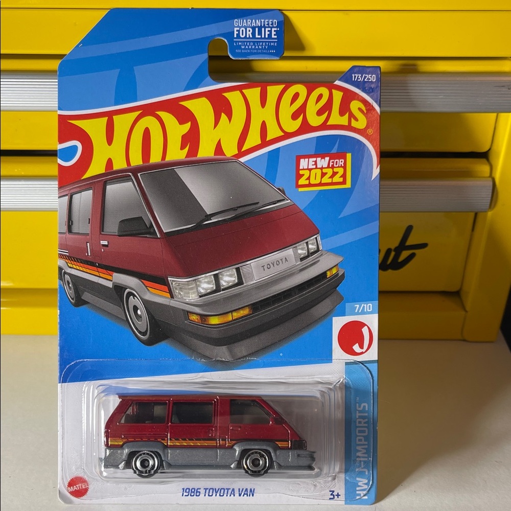 Red 1986 Toyota Van